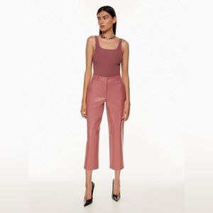 Aritzia Babaton Women’s Red Willow Pink Command Cropped Pants Size 14‎ NWT